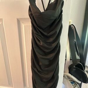 Princess Polly Black Ruched Mini Dress